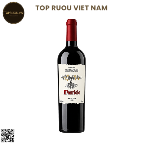 Vang Đỏ Mauricio Reserva - Tempranillo - 750ml - 14% - Tây Ban Nha