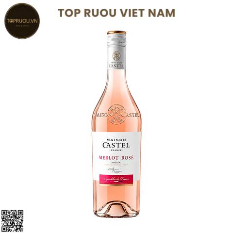 Vang Hồng Maison Castel Merlot Rose, IGP d'Oc - Pháp - Merlot - 12% - 750ml