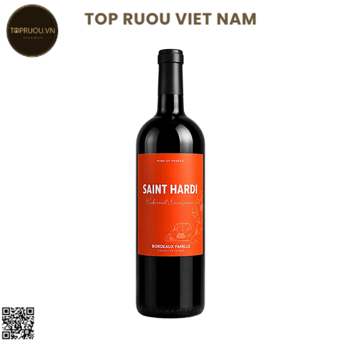Vang Đỏ Saint Hardi - Pháp - Cabernet Sauvignon - 13,5% - 750ml