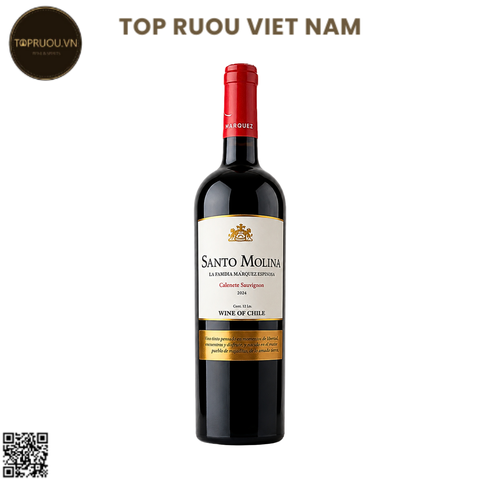 Vang Đỏ Santo Molina - Chile - Cabernet Sauvignon - 13,5% - 750ml