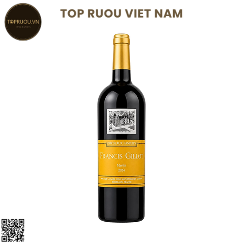 Rượu Vang Đỏ Francis Gillot - Pháp - Merlot - 13,5% - 750ml