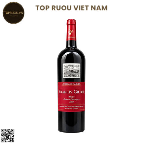 Vang Đỏ Francis Gillot - Pháp - Merlot - Cabernet Sauvignon - 13,5% - 750ml