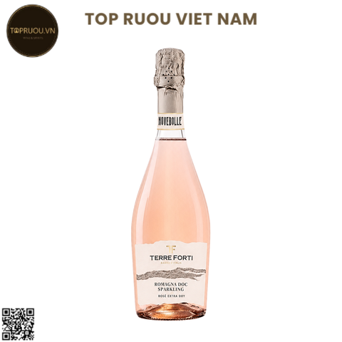 Vang Nổ Terre Forti Novebolle Romagna Rose - Ý - Sangiovese, Merlot - 11.5% - 750ml