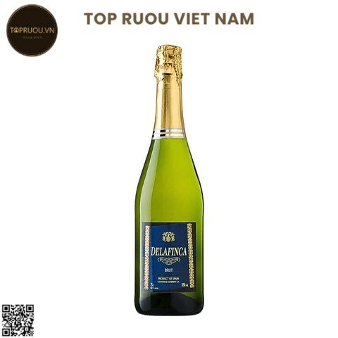 Vang Nổ Delafinca Brut Sparkling - 750ml - 10% - Macabeo – Parellada – Xarel-lo - Tây Ban Nha