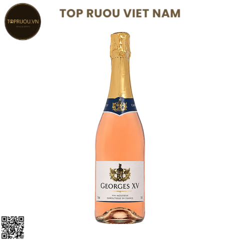 Vang Nổ Georges XV Sparkling Brut Rose - 750ml - 11%- Blend - Pháp (Ngọt)