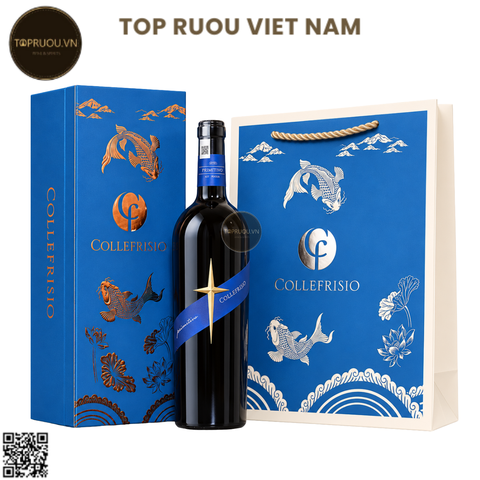 Hộp Rượu Đơn Vang Đỏ CF Collefrisio - Ý - Primitivo - 15% - 750ml