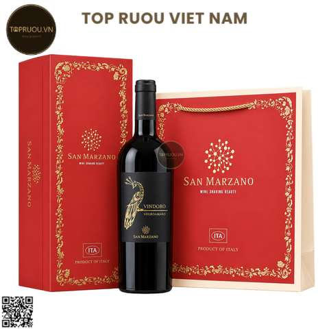 Hộp Rượu Đơn Vang Đỏ Vindoro Negroamaro - Ý - Negroamaro - 15% - 750ml