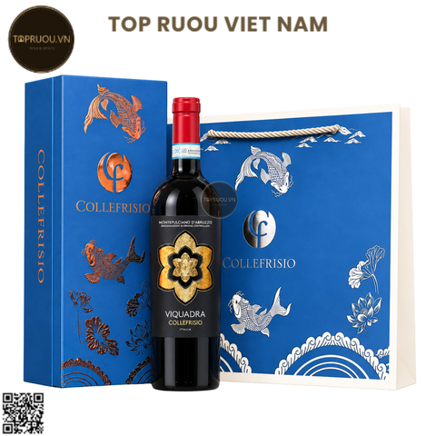 Hộp Rượu Đơn Vang Đỏ CF Collefrisio Viquadra Montepulciano D'abruzzo - Ý - Montepulciano - 14% - 750ml