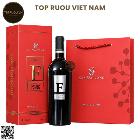 Hộp Rượu Đơn Vang Đỏ F - Ý - Negroamaro - 15% - 750ml