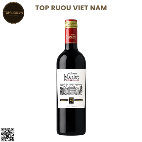 Rượu Vang Đỏ Chateau Merlet Bordeaux - Pháp - Merlot, Cabernet Sauvignon - 12,5% - 750ml