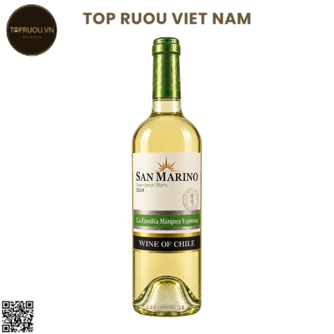 Rượu Vang Trắng San Marino - Chile - Sauvignon Blanc - 13% - 750ml