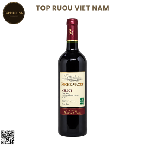 Rượu Vang Đỏ Roche Mazet - Pháp - Merlot - 13% - 750ml