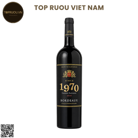 Vang Đỏ 1970 Bordeaux - 750ml - 13,5% - Pháp - Cabernet Sauvignon & Merlot