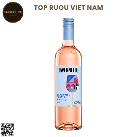 Rượu Vang Hồng Tavernello Rosato Rubicone - Ý - Sangiovese - 12% - 750ml