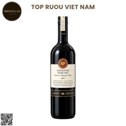 Rượu Vang Đỏ Abati Regali Rubicone - Ý - Sangiovese - 12,5% - 750ml