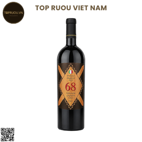 Rượu Vang Đỏ 68 - Ý - Primitivo - 14% - 750ml