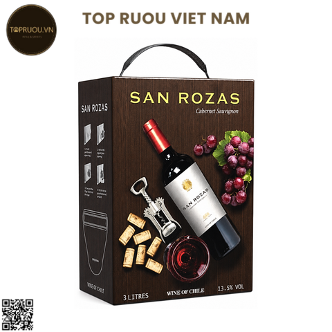 Rượu Vang Đỏ Túi San Rozas - Chile - Cabernet Sauvignon - 13.5% - 3000ml