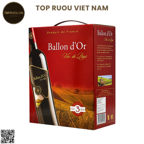Rượu Vang Túi Ballon D'or  - 5000ml - 14% - Pháp