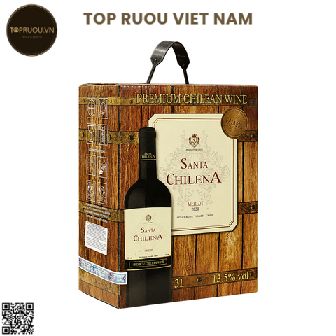 Rượu Vang Túi Santa Chilena  - Chile - Merlot - 13,5% - 3000ml