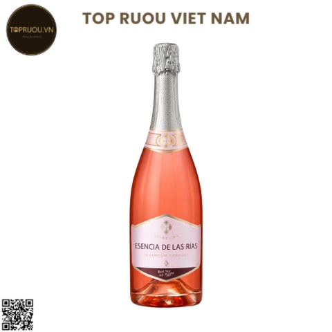 Vang Nổ Không Cồn Rose Esencia De Las Rias Sparkling 750ml - 0% - Tây Ban Nha
