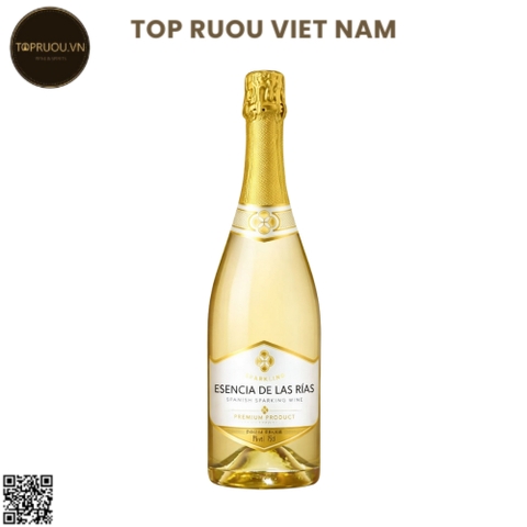 Vang Nổ Không Cồn White Esencia De Las Rias Sparkling 750ml - 0% - Tây Ban Nha