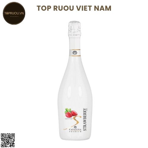 Vang Nổ Sparkling Wine Moscato Cavatina Strawberry 750ml -7% - Italia
