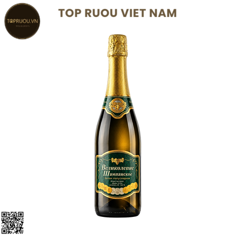 Vang Nổ Trắng Bеликолепие Шампанc ( 11 đồng tiền ) - Nga - 13.5% - 750ml