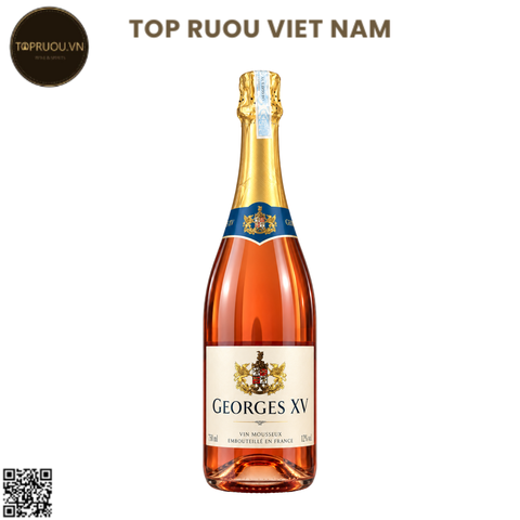 Vang Nổ Georges XV Sparkling Brut Rose - 750ml - 11%- Blend - Pháp (Ngọt)