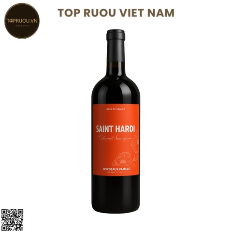Vang Đỏ Saint Hardi - Pháp - Cabernet Sauvignon - 13,5% - 750ml