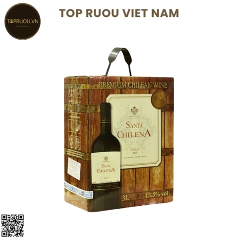 Rượu Vang Túi Santa Chilena  - Chile - Merlot - 13,5% - 3000ml