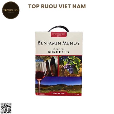 Rượu Vang Túi Benjamin Mendy - Pháp - Cabernet Sauvignon - 13,5% - 3000ml