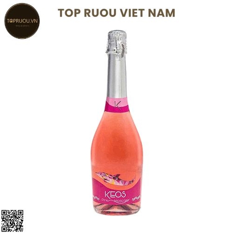 Vang Nổ Keos Pink Moscato Sparkling Wine - 750ml - 5,5% - Tây Ban Nha (NGỌT)