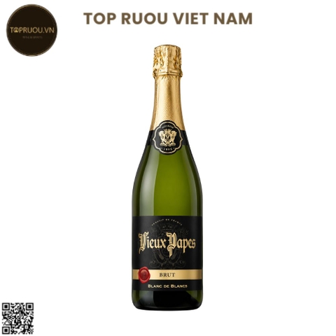 Vang Nổ Vieux Papes Brut - Pháp - Blanc de Blancs - 12% - 750ml