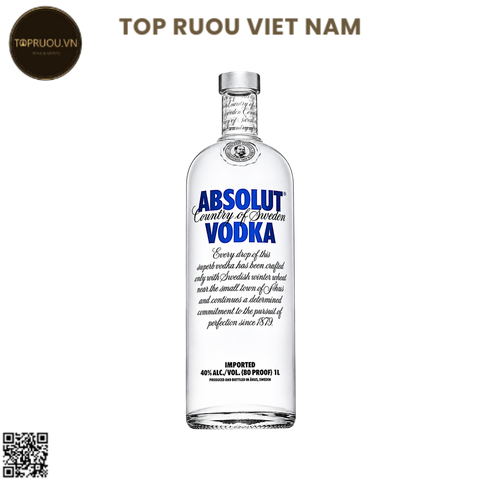 Vodka Absolut - 1000ml - 40% - Thụy Điển