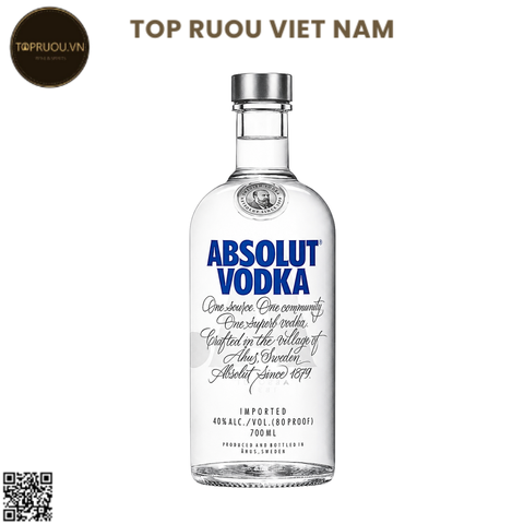 Vodka Absolut (Truyền Thống) - 700ml - 40% - Thụy Điển