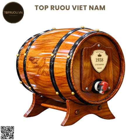 Kệ Gỗ Vang Trống  Louis Martine   3000ml - 13,5% - Pháp