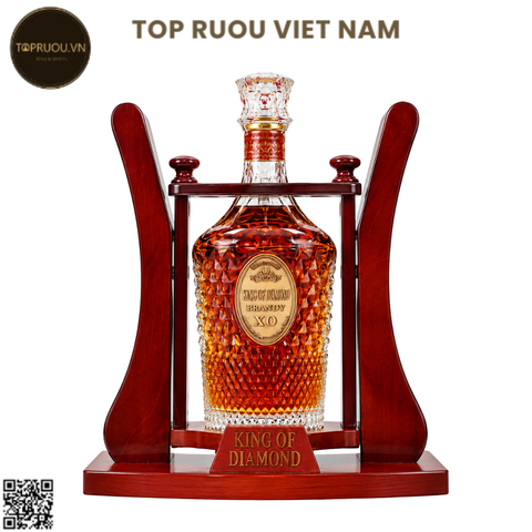 Kệ Gỗ Brandy XO King Of Diamond - 2000ml - 40% - Pháp