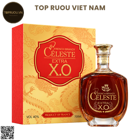 Brandy XO Celeste Extra (Kèm Túi Giấy Hãng) - 700ml - 40% - Pháp