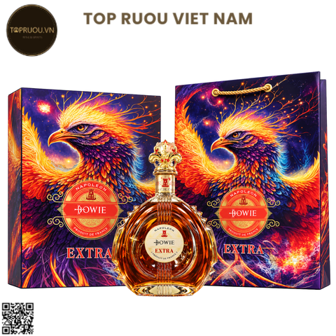 Brandy Bowie Extra (Kèm Túi Giấy Hãng) - 700ml - 40% - Pháp