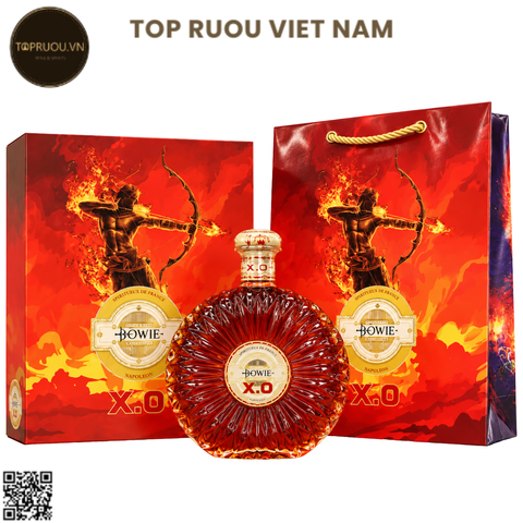 Brandy Bowie XO (Kèm Túi Giấy Hãng) - 700ml - 40% - Pháp