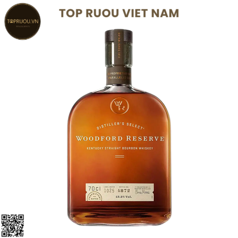Whisky Woodford Reserve Kentucky Straight Bourbon - 700ml - 43,2% - Mỹ