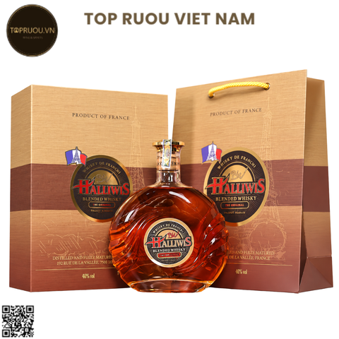 Whisky Halliwis Extra (Kèm Túi Giấy Hãng) - 700ml - 40% - Pháp