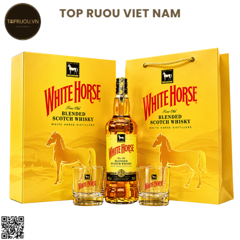 Whisky White Horse Hộp Qùa F25 (Kèm Túi Giấy Hãng) 700ml - 40% - Scotland