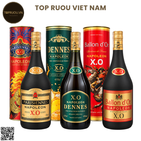 Combo 3 Chai Brandy XO - Pháp - 40% - 700ml
