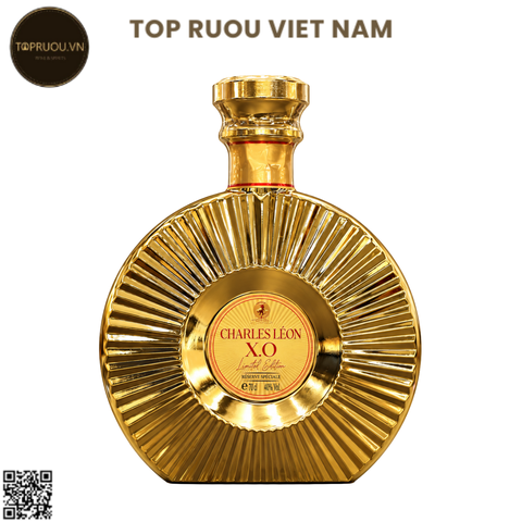 Brandy XO Charles Leon Gold (Không Hộp - Không Ly) - 700ml - 40% - Pháp