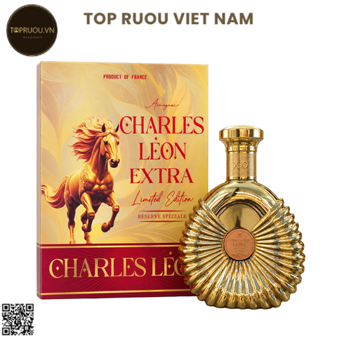 Brandy XO Charles Leon Extra Gold (Kèm Túi Giấy Hãng) - 700ml - 40% - Pháp