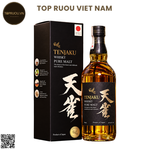 Whisky Tenjaku Pure Malt - 700ml - 43% - Nhật Bản