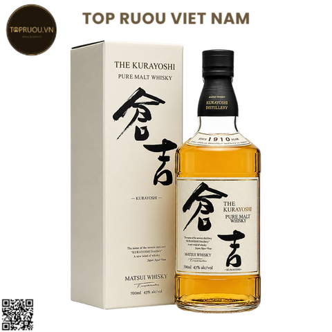 Whisky The Kurayoshi Matsui Pure Single Malt - 700ml - 43% - Nhật Bản