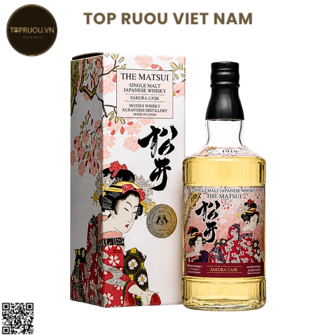 Whisky The Matsui Sakura Cask Single Malt - 700ml - 43% - Nhật Bản