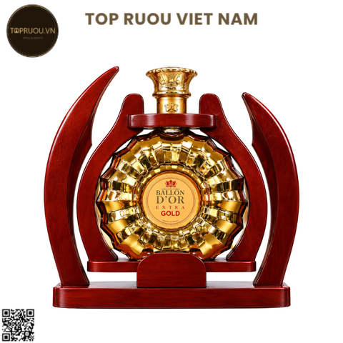 Kệ Rượu Gỗ Brandy XO Ballon D'or Gold - 700ml - 40% - Pháp